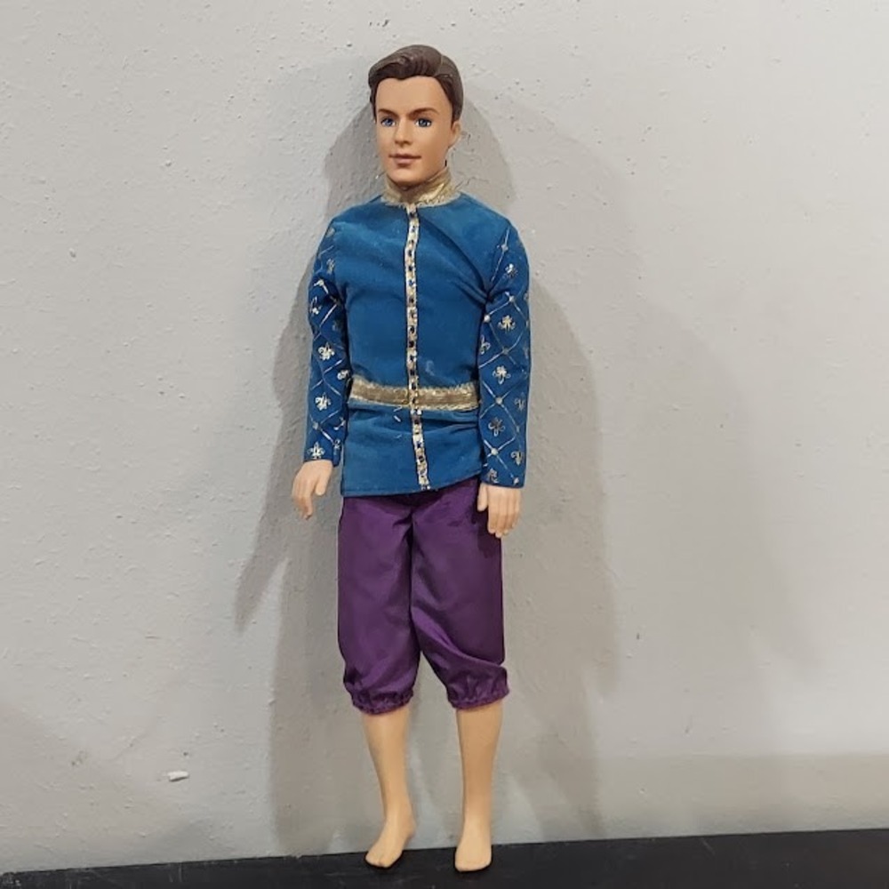 Mattel Prince‎ Ken Doll Blue Gold Fleur-de-lis Tunic Purple Pants 1968 Indonesia